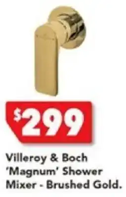 Harvey Norman Villeroy & Boch 'Magnum' Shower Mixer - Brushed Gold offer