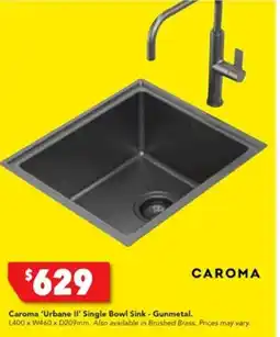 Harvey Norman Caroma 'Urbane II' Single Bowl Sink - Gunmetal offer