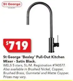 Harvey Norman St George 'Bexley' Pull-Out Kitchen Mixer - Satin Black offer