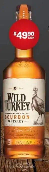 Harry Brown WILD TURKEY 81 PROOF BOURBON 700ML offer