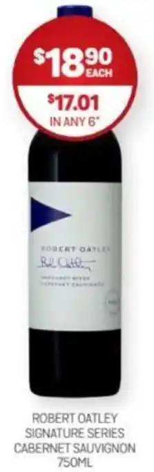 Harry Brown ROBERT OATLEY SIGNATURE SERIES CABERNET SAUVIGNON 750ML offer