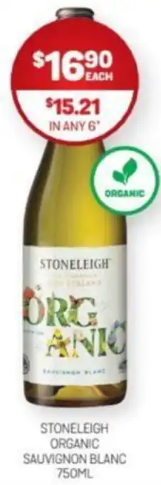 Harry Brown STONELEIGH ORGANIC SAUVIGNON BLANC 750ML offer