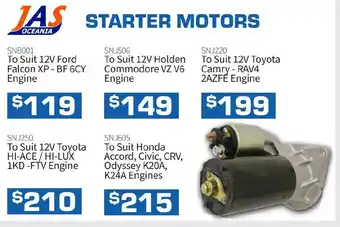 Burson Auto Parts STARTER MOTORS offer