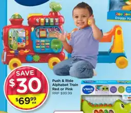 Push & Ride Alphabet Train Red or Pink