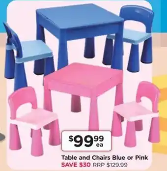 Toyworld Table and Chairs Blue or Pink offer