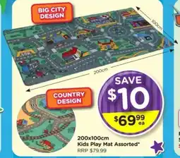 Toyworld 200x100cm Kids Play Mat Assorted offer