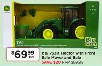 Toyworld 1:16 7330 Tractor with Front Bale Mover and Bale offer