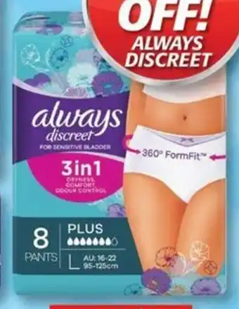 Cincotta Chemist Underwear Plus 6 Drops Large 8 Pack offer