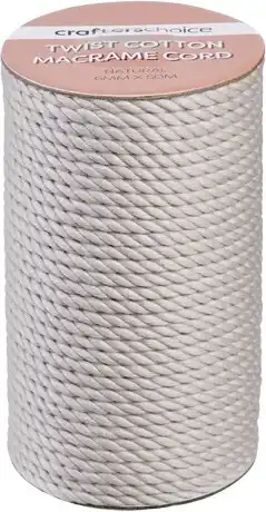 Spotlight 25% off Crafters Choice Cotton Twist Beige Label Macramé Cord 50m offer