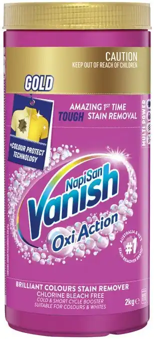 IGA Vanish NapiSan Gold Oxi Action 2kg or Gel 2 Litre Selected Varieties offer