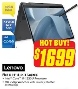 The Good Guys Lenovo Flex 5 14" 2-in-1 Laptop offer