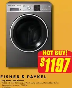 The Good Guys FISHER & PAYKEL 10kg Front Load Washer offer