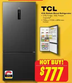 The Good Guys TCL 416L Bottom Mount Refrigerator offer