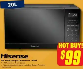 The Good Guys Hisense 20L 800W Compact Microwave offer