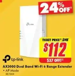 The Good Guys AX3000 Dual Band Wi-Fi 6 Range Extender offer