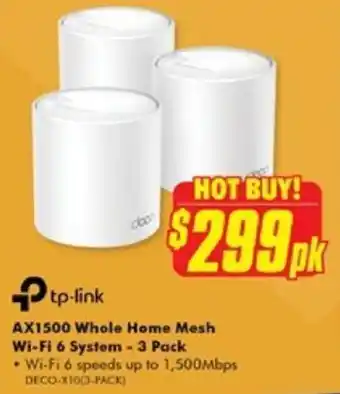 The Good Guys AX1500 Whole Home Mesh Wi-Fi 6 System - 3 Pack offer