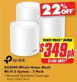 The Good Guys AX3000 Whole Home Mesh Wi-Fi 6 System - 3 Pack offer