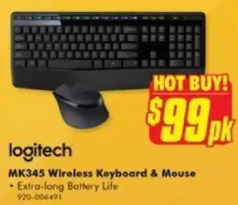 The Good Guys logitech MK295 Silent Wireless Keyboard & Mouse offer