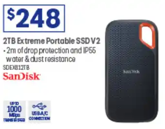 Officeworks 2TB Extreme Portable SSD V2 offer