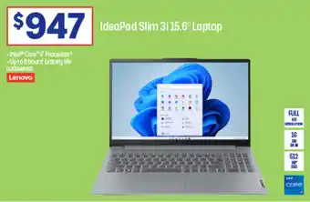 Officeworks IdeaPad Slim 3i 15.6" Laptop offer