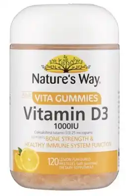 Coles Nature's Way Adult Vita Gummies Vitamin D3 1000IU 120 Pack offer