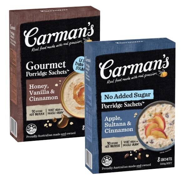 Carman's Porridge Sachets 200g320g offer at Coles