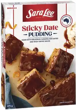 Coles Sara Lee Sticky Date Pudding 475g offer