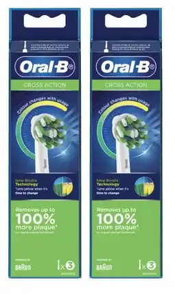 Coles Oral B Cross Action Electric Toothbrush Refill Heads 3 Pack offer