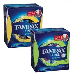 Coles Tampax Compak Pearl Tampons with Applicator Regular or Super 18 Pack offer