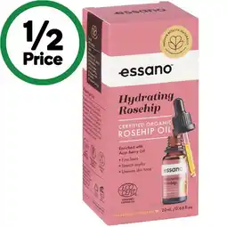 Woolworths Essano Certified Organic Rosehip Oil 20ml offer