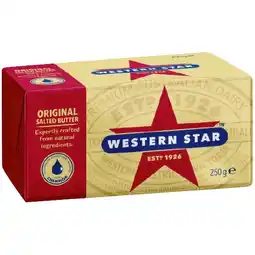 Woolworths Western Star Butter 250g offer