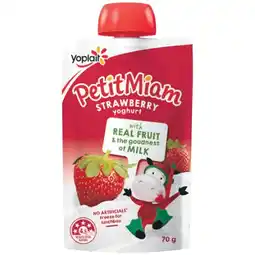 Woolworths Yoplait Petit Miam Kids Yoghurt Pouch 70g – From the Fridge offer