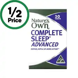 Woolworths Nature's Own Complete Sleep Advanced Tablets Pk 30 offer