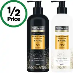 Woolworths TRESemme Lamellar Shine Shampoo or Conditioner 500ml offer