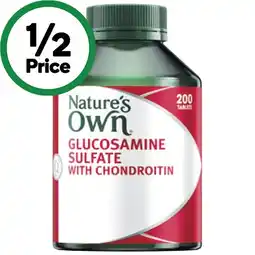 Woolworths Nature’s Own Glucosamine Sulfate with Chondroitin Tablets Pk 200† offer