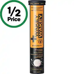 Wakey Wakey Caffeine + Immunity Effervescent Tablets Pk 17†