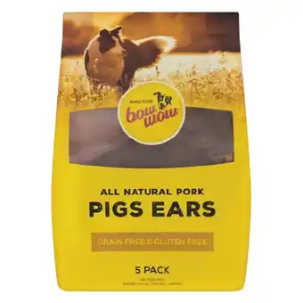 Woolworths Bow Wow Pigs Ears Pk 5 offer