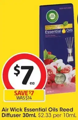 Coles Air Wick Essential Oils Reed Diffuser 30mL offer