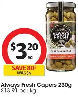 Coles Always Fresh Capers 230g offer