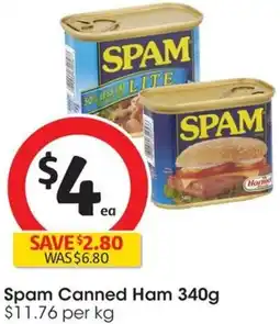 Coles Spam Canned Ham 340g offer