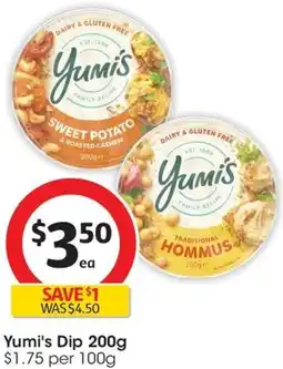 Coles Yumi's Dip 200g offer