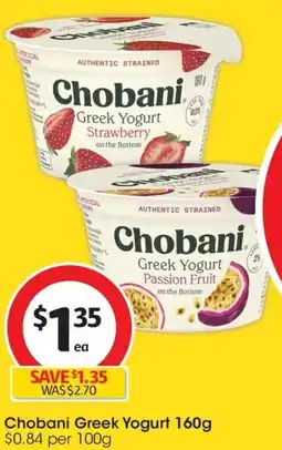 Coles Chobani Greek Yogurt 160g offer