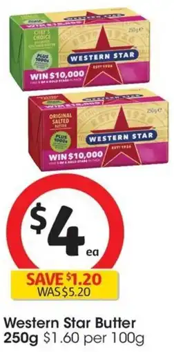 Coles Western Star Butter 250g offer