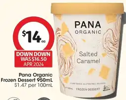 Coles Pana Organic Frozen Dessert 950mL offer