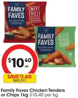 Family Faves Chicken Tenders or Chips 1kg