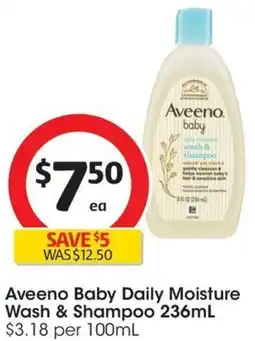 Aveeno Baby Daily Moisture Wash & Shampoo 236mL