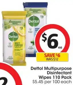 Coles Disinfectant Wipes 110 Pack offer