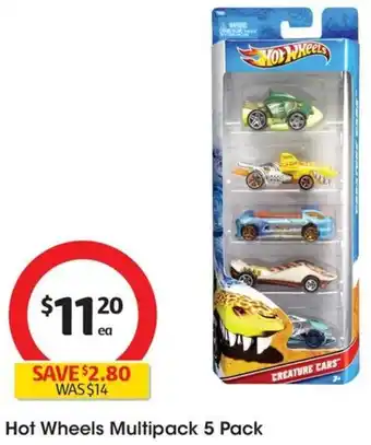 Coles Hot Wheels Multipack 5 Pack offer