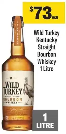 Coles Wild Turkey Kentucky Straight Bourbon Whiskey 1 Litre offer