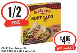 IGA Old El Paso Dinner Kit 290-520g offer